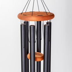Wind River Festival Black Aluminum/Wood 36 in. Wind Chime