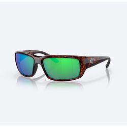 Costa Fantail Sunglasses Brown Tortoise Frame Green Lens Polarized Blue Light Blocking