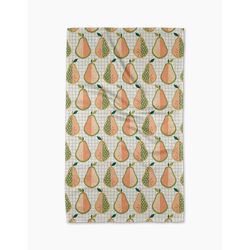 Geometry Multicolor Polyester Mod Pears Kitchen Towel 1 pk