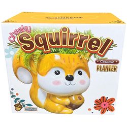 Streamline Ceramic Cheeky Squirrel Planter Yellow/White