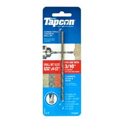 Tapcon 5/32 in. X 4-1/2 in. L Carbide Tipped Concrete Drill Bit Straight Shank 1 pc