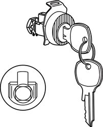 Prime-Line Nickel Steel Clockwise Mailbox Lock Cylinder For Auth Electric 2