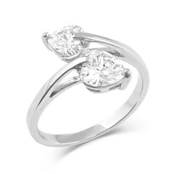 Montana Silversmiths Women's Moonlit Lily Pad Crystal Ring