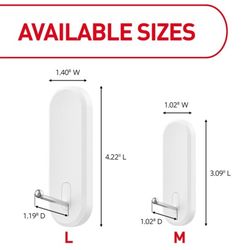 3M Command Medium Plastic Hook 3.16 in. L 7 pk