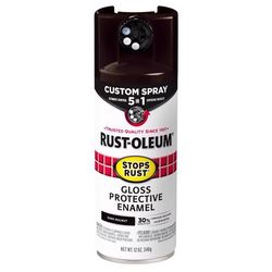 Rust-Oleum Stops Rust 5-in-1 Indoor and Outdoor Gloss Dark Walnut Oil-Based Oil Modified Alkyd Prote