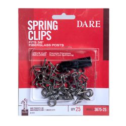 Dare Spring Clips With Drive Cap Black