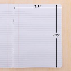 Bazic Products 9-3/4 in. W X 7-1/2 in. L Wide Ruled Stitched Black Premium Black Composition Book