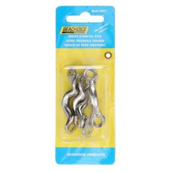 Seachoice Stainless Steel 1-7/8 in. L X 3/8 in. W Eye Straps 4 pk