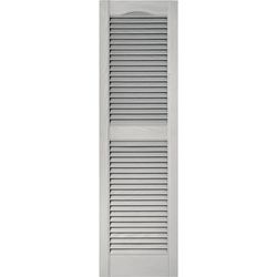 Builders Edge 52 in. H X 14.5 in. W Paintable Louvered Vinyl Shutter 2 pk