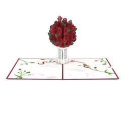 Lovepop Rose Bouquet Red Pop-Up Greeting Card