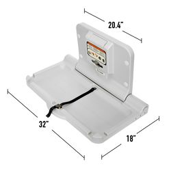 Alpine Industries Gray Polypropylene Diaper Changing Station 1 pk