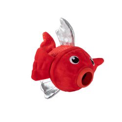 Pet Shop by Fringe Studio For Dog Red Plush/Rubber Reel Me In Dog Toy 1 pk