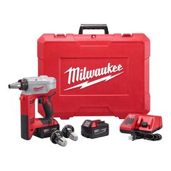 Milwaukee M18 1 in. Expansion PEX Tool Kit Red 8 pc