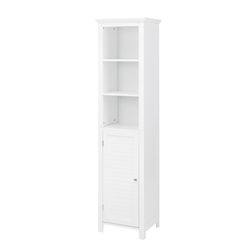 Glitzhome 65.5 in. H X 13.58 in. W X 16.93 in. D White Bath Storage Cabinet