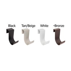MIDE Products 10 in. L Powder Coated Black Aluminum Long Slip-On Hook 25 lb. cap. 2 pk