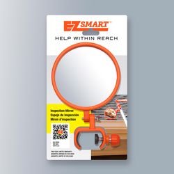 EZ Smart 4.5 in. W Orange Inspection Mirror