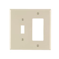 Leviton Almond 2 gang Nylon Decorator/Toggle Wall Plate 1 pk