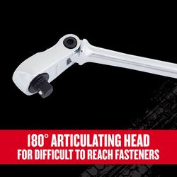 CRAFTSMAN V-Series 3/8 in. drive Comfort Grip Long Flex Head Ratchet 96 teeth