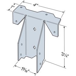 Simpson Strong-Tie 2.25 in. H X 4 in. W 18 Ga. Galvanized Steel Ridge Rafter
