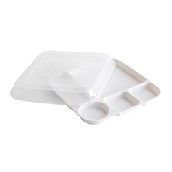 Nordic Ware White Plastic Divided Tray w/Lid 1 pk
