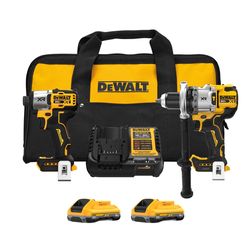 DEWALT 20V MAX XR Cordless Brushless 2 Tool Hammer Drill and Impact Driver Kit