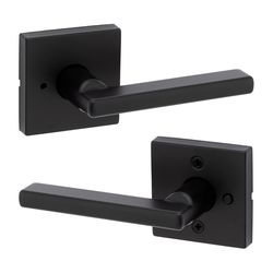 Kwikset Signature Series Halifax Matte Black Privacy Lever