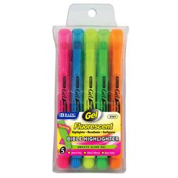 Bazic Products Neon Color Assorted Bullet Tip Highlighter 5 pk