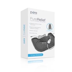 Pure Enrichment PureRelief Heating Pad 4 settings Gray 14 in. W X 22 in. L