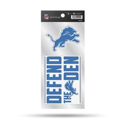 Rico NFL Detroit Lions Double Up Die Cut Sticker Vinyl 1 pc