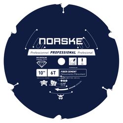 Norske 10 in. D X 5/8 in. Polycrystalline Diamond Fiber Cement Blade 6 teeth 1 pk