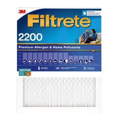 Filtrete 16 in. W X 20 in. H X 1 in. Polypropylene 2200 MPR Pleated Allergen Air Filter 1 pk