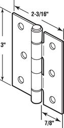 Prime-Line 2-1/4 in. L Nickel Door Hinge 3 pk