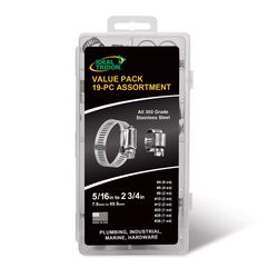 Ideal Tridon 5/16 in to 2-3/4 in. SAE 4' SAE 6 Silver Hose Clamp Stainless Steel