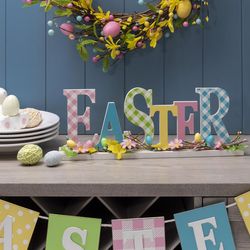 Glitzhome Easter Table Decor Flora/MDF 1 pc