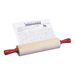 R&M International Corp Brown/Red Wood Rolling Pin