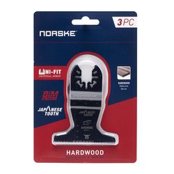 Norske Uni-Fit 2-3/4 in. Bi-Metal Japanese Tooth Flush Cut Blade Hardwood 3 pk