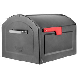 Architectural Mailboxes Centennial Modern Galvanized Steel Post Mount Pewter Mailbox
