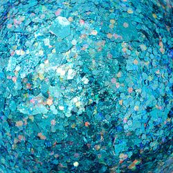 FolkArt Glitterific Glitter Aqua Craft Paint Exterior and Interior 2 oz