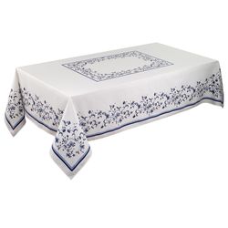 Avanti Linens Spode Blue Portofino Multicolored Polyester Tablecloth 102 in. L X 60 in. W