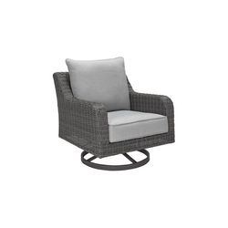 Signature Design by Ashley Elite Park Gray Aluminum Frame Swivel Lounge Chair Gray