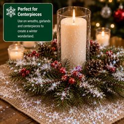 Buffalo Iridescent Snowflakes Table Decor Polyethylene 1 pk