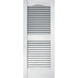 Builders Edge 36 in. H X 14.5 in. W White Louvered Vinyl Shutter 2 pk