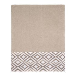 Avanti Linens Harlow Linen Polyester Concentric Diamonds Bath Towel 1 pc