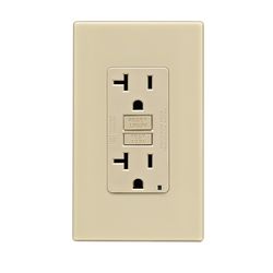 Leviton 20 amps 125 V Ivory GFCI Outlet 5-20R 1 pk