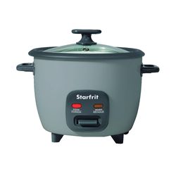 Starfrit Gray 10 cups Programmable Rice Cooker and Food Steamer