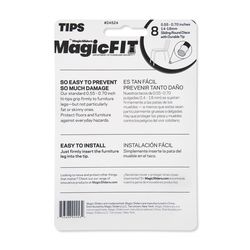 Magic Fit Magic Sliders Gray Push-On Polymer Sliding Discs 8 pk