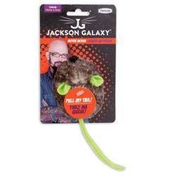 Jackson Galaxy For Cat Green/Gray Plush Motor Mouse Cat Toy Small 1 pk