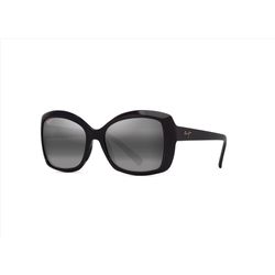 Maui Jim Orchid Sunglasses Women's Shiny Black Frame Neutral Grey Lens Polarized