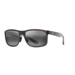 Maui Jim Huelo Sunglasses Unisex Translucent Gray Frame Neutral Gray Lens Polarized