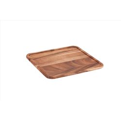 Kalmar Home Brown 1 in. H X 14 in. D Acacia Wood Lazy Susan